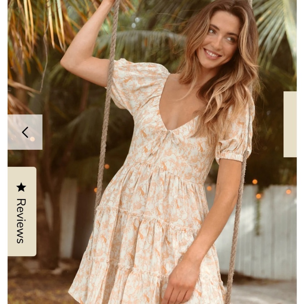 NWT KREWE DU Q Samos Honey Floral Dress